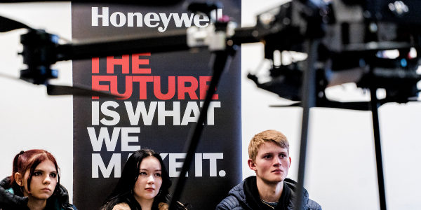 Moment from Honeywell's stand at the Open Day