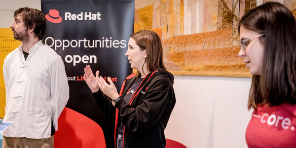 A snapshot from the Red Hat stand at the FI Industry Partner Day